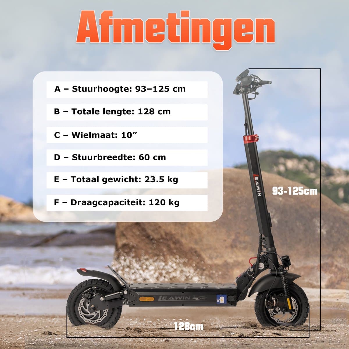 LEAWIN T4 E-Step: 873 Wh accu, 60 km bereik, 500W thumbnail 5