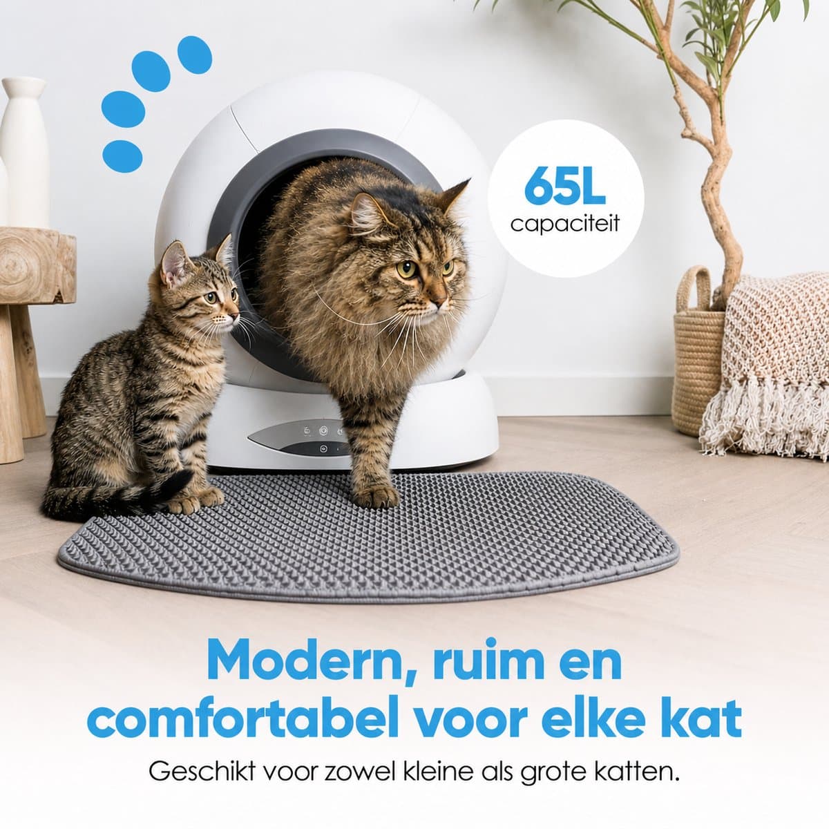 Purloo Automatische Kattenbak 65L XXL - Zelfreinigend thumbnail 5