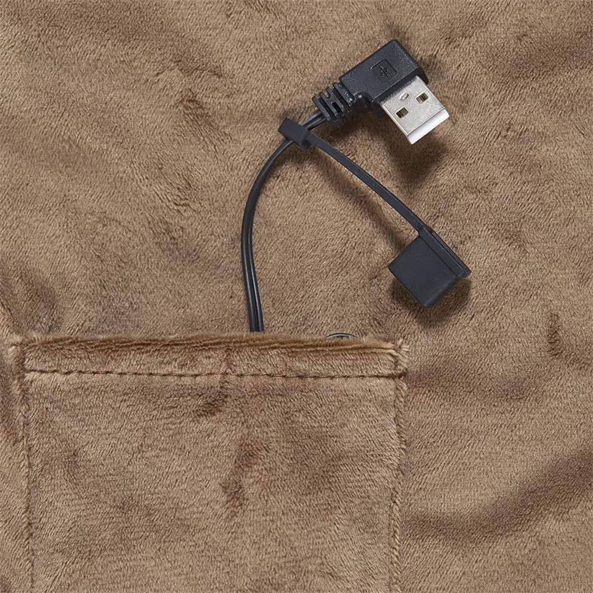 Verwarmd Stoelkleed voor Stoel met 3 Warmtestanden – Draadloos Infrarood Warmtedeken 38 x 83 cm – Bruin (inclusief powerbank) thumbnail 7
