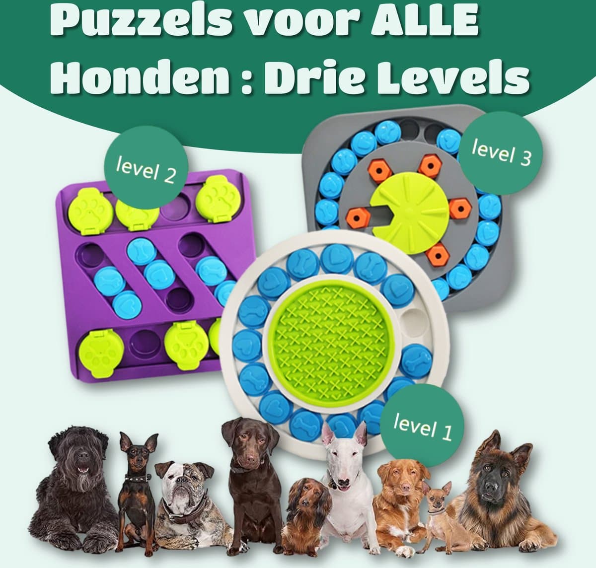 Mister Mill Puzzel Hond - Interactieve Hondenpuzzel - Intelligentiespeelgoed Hond / Kat - Denkspel Hond - Schatkist - Level 2 - Snuffel Schat - Interactieve Hond - Interactief Kattenspeelgoed - 30 x 27 CM thumbnail 5