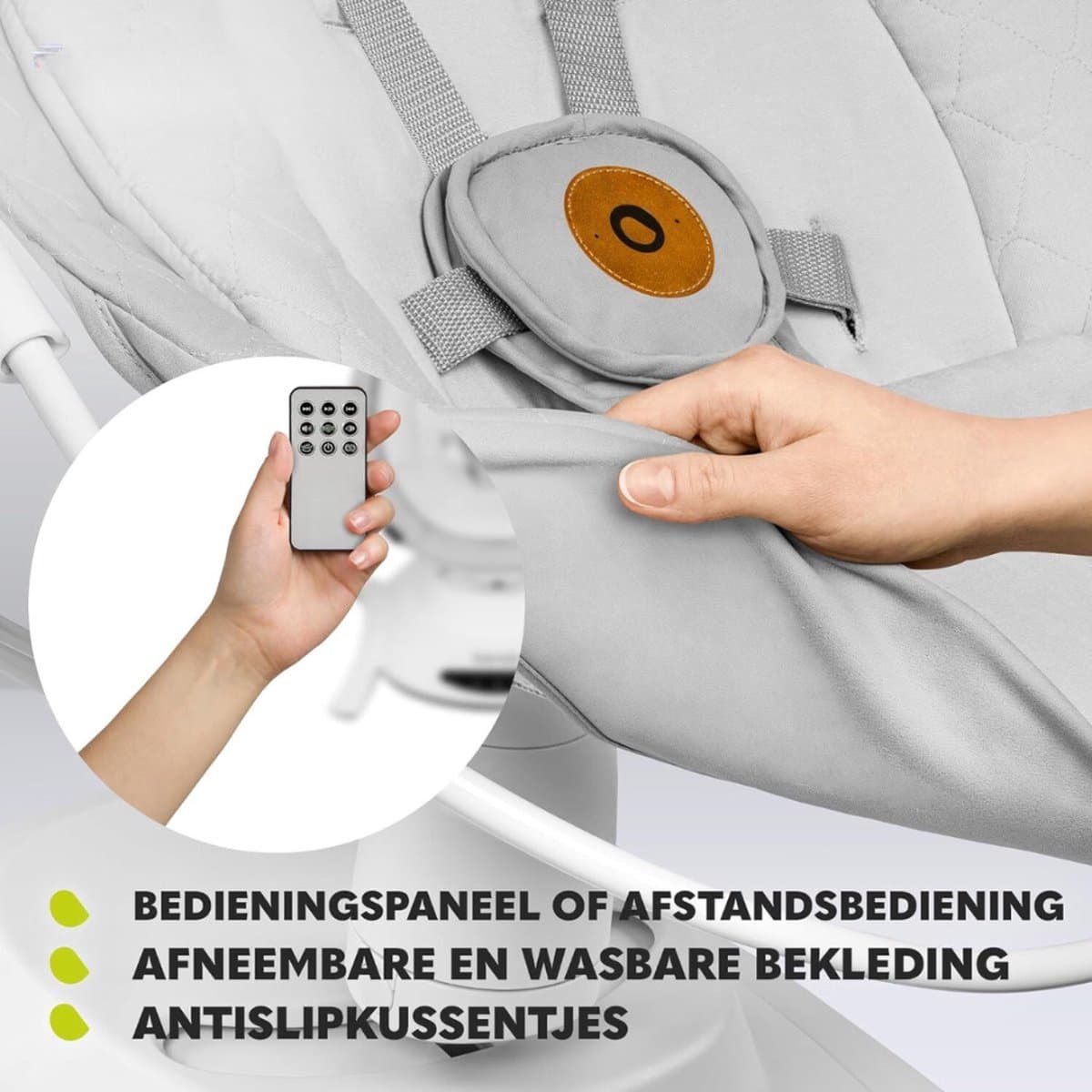 Elektrische Wipstoel - Elektrische Babyschommel - Schommelstoel - Baby Swing - Premium thumbnail 5