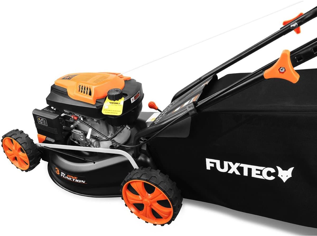 FUXTEC 3in1 Benzine Grasmaaier FX-RM4646ECO - 3,5pk / 2,6kW - 46cm Maaibreedte - 7-traps Maaihoogteverstelling - 4-Takt - Incl. 50L Grasvanger - Mulchfunctie & Reinigingsaansluiting thumbnail 2