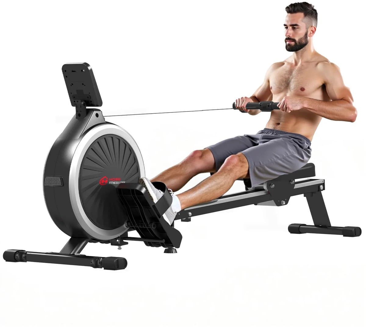 LabelOne Roeimachine - Roeitrainer - Roeiapparaat - Fitness - 16 niveaus - magnetische weerstand - LCD-display - tot 150 kg thumbnail 5