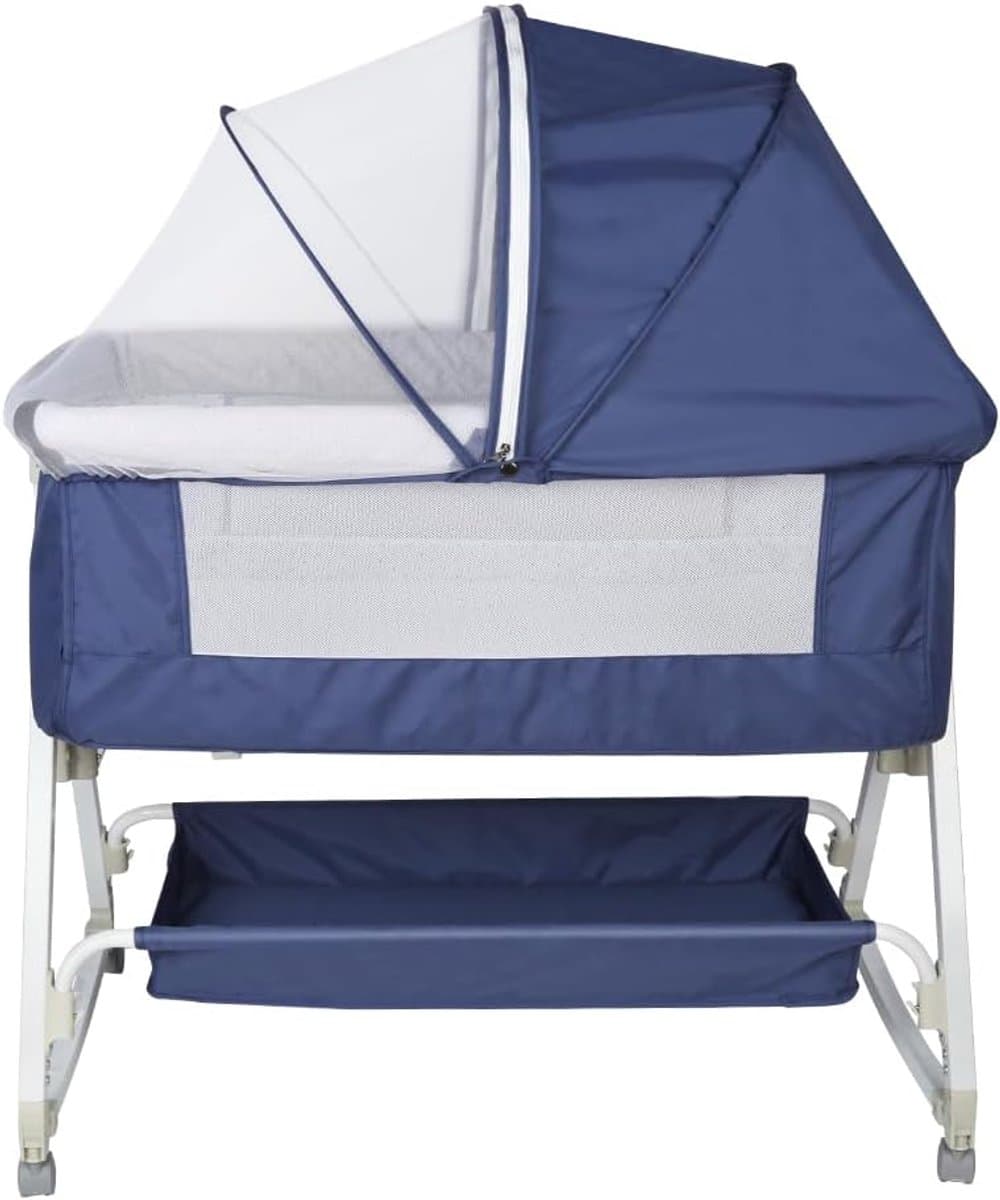 Verstelbaar 3-in-1 Co-sleeper en Reiswieg voor Baby met Matras