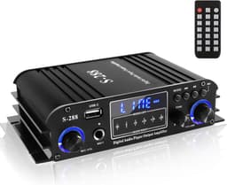 Productfoto van Mini Versterker - HiFi Audio - Muziek Streamen - Bluetooth 5.0 Connectie - 4x50 Watt - Zilver