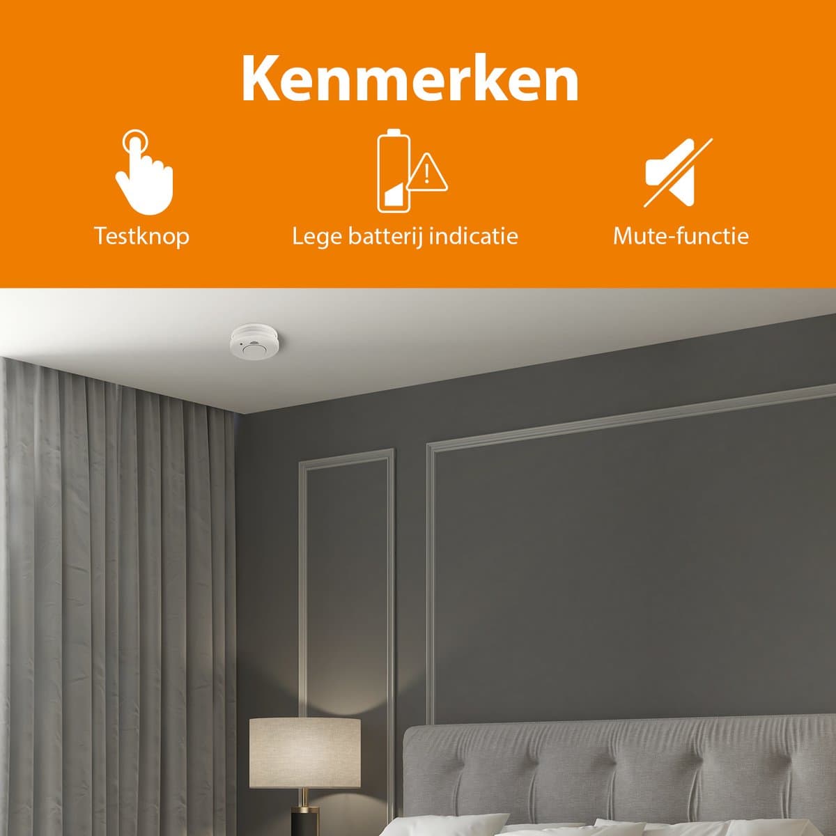 Smartwares 10.044.62 - Rookmelder 85 dB - 1 Jaar batterij, 10 jaar sensor - TUV Gecertificeerd - Brandmelder thumbnail 2