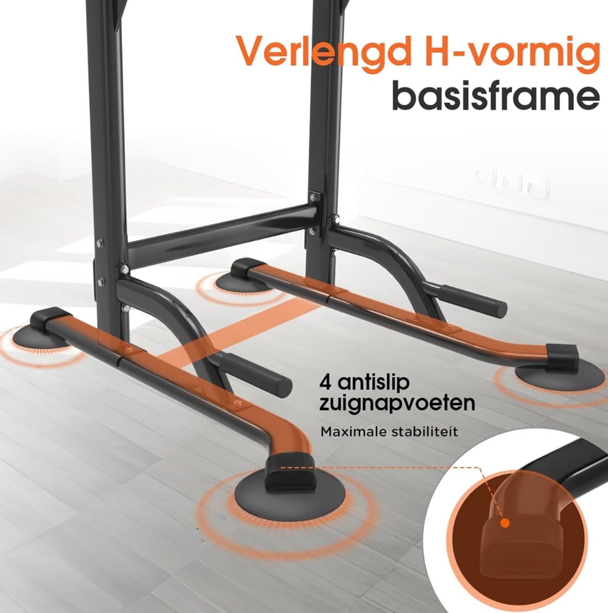 DnA® Squat Rack - Squat Wedge - Power Rack - Zwart - 82cm x 75cm x 210cm thumbnail 7