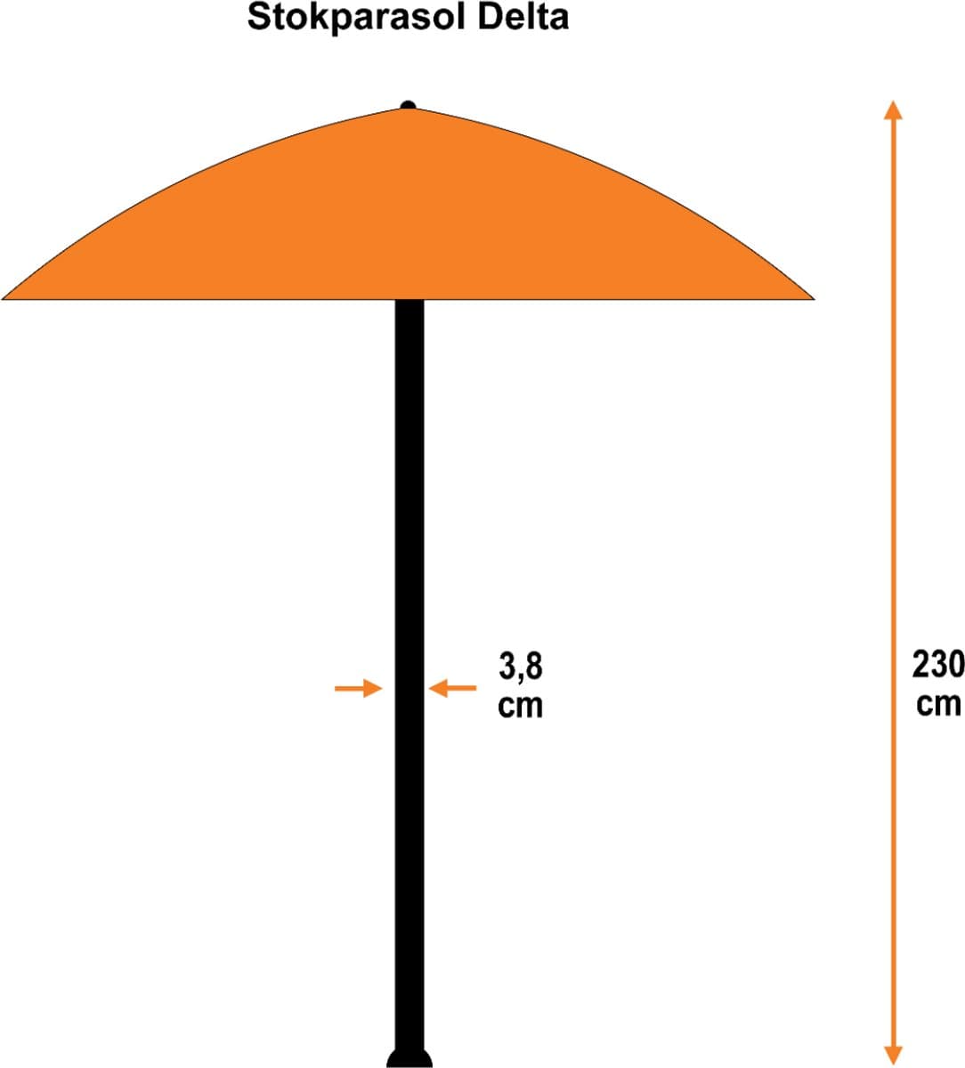 Garden Impressions Delta parasol Ø300 - ecru thumbnail 7