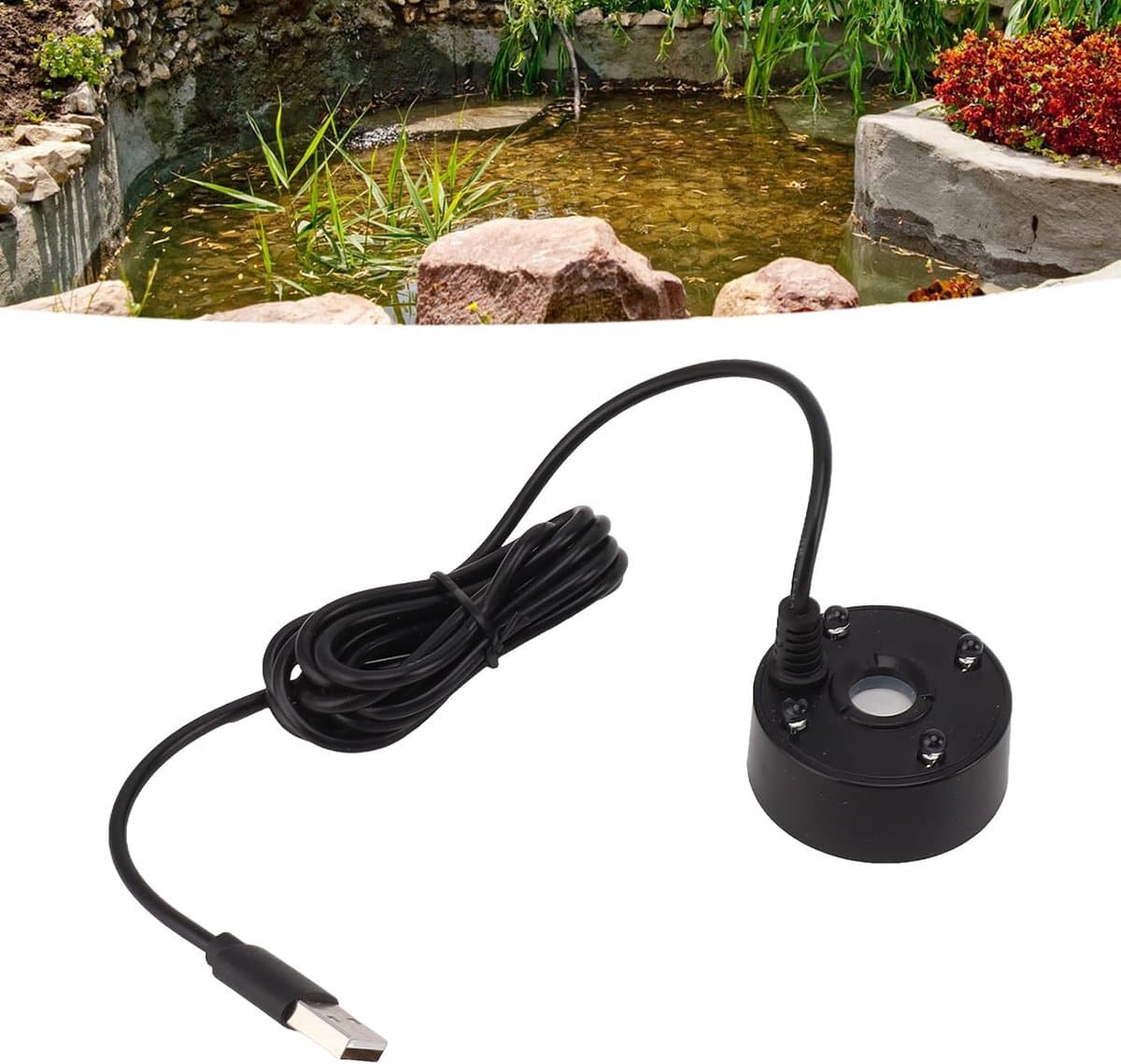 Mist Maker - Fog Generator - Ultrasonic Technologie voor Aquarium Decoratie - USB Kleurige LED Verlichting - 5V Ultrasonisch thumbnail 7