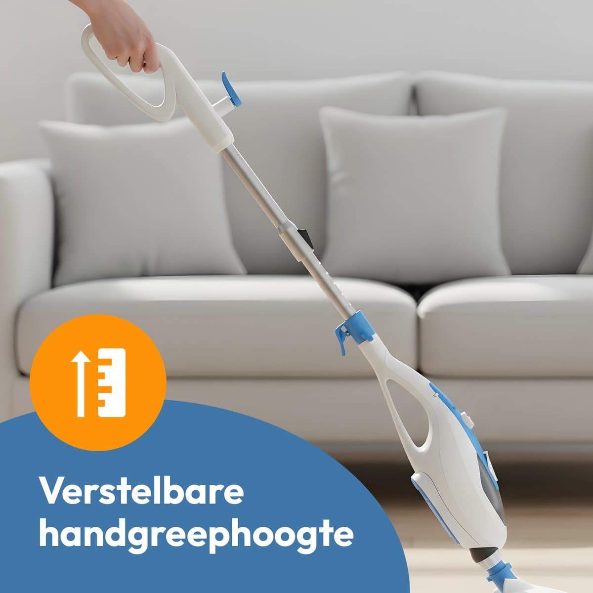 BOLLIT Hoge Druk 2 in 1 Stoomreiniger - Handstomer - 1500W 16 in 1 - Vlekkenreiniger - Voor Alle Vloeren, Bank, Badkamer En Tapijt Reinigen thumbnail 7