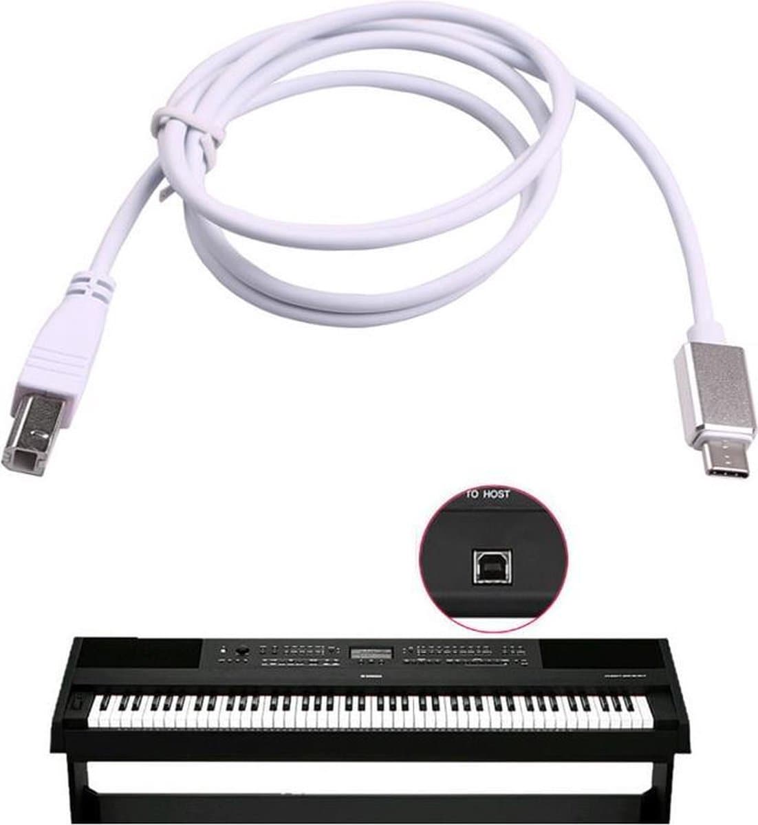 OTG-kabel Type C naar USB-B voor printer, piano en MIDI thumbnail 8