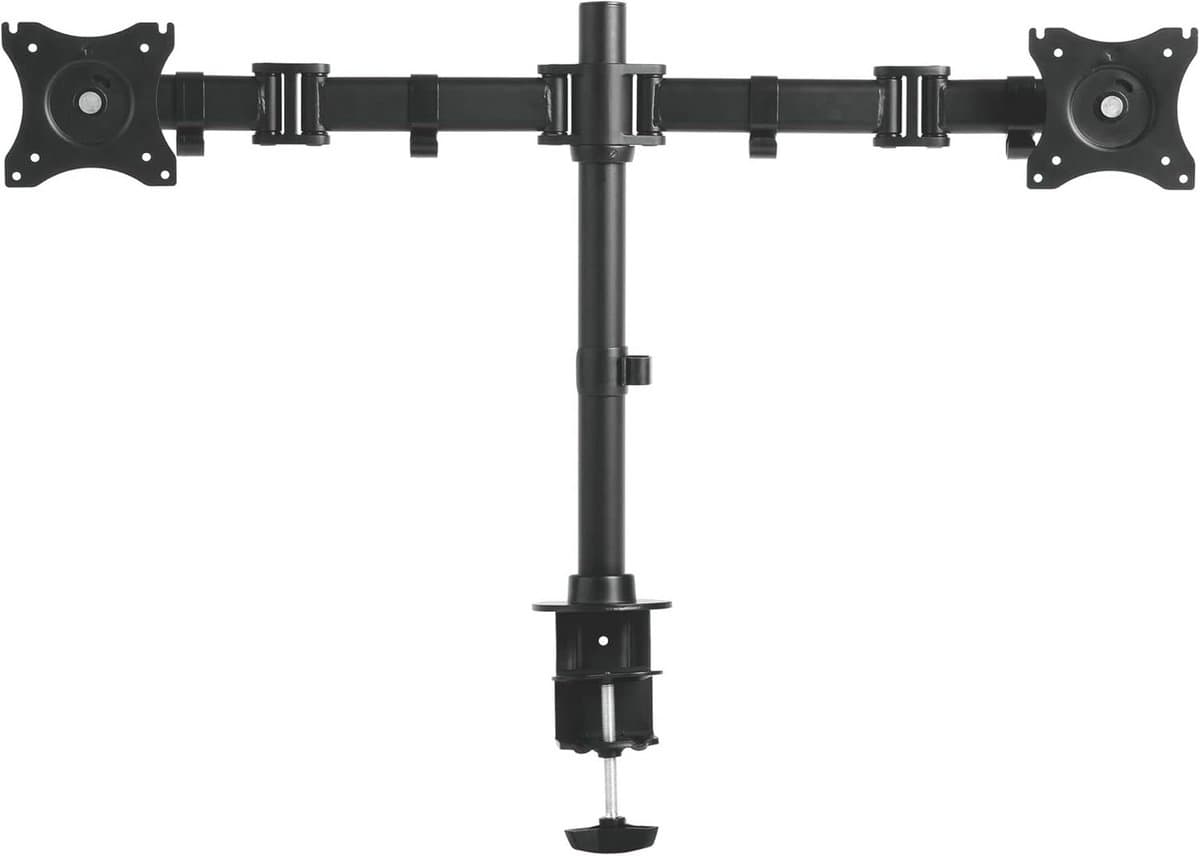 In hoogte Verstelbare Monitor Arm voor Enkel Scherm - Zwart Bureauklem thumbnail 4