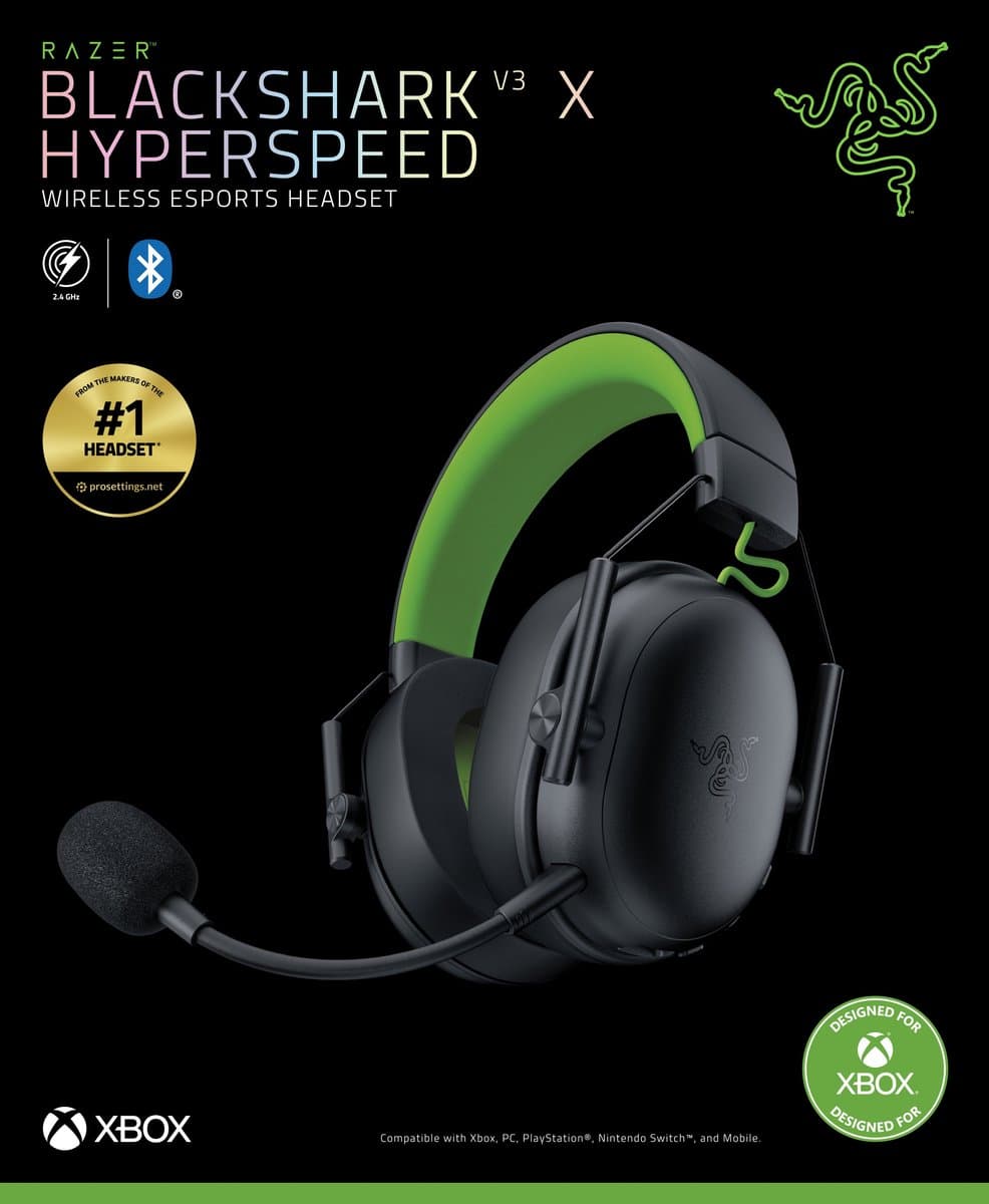 Razer BlackShark V3 X Hyperspeed - Draadloze Gaming Headset - 7.1 Surround - Bluetooth/Dongle - Xbox thumbnail 8