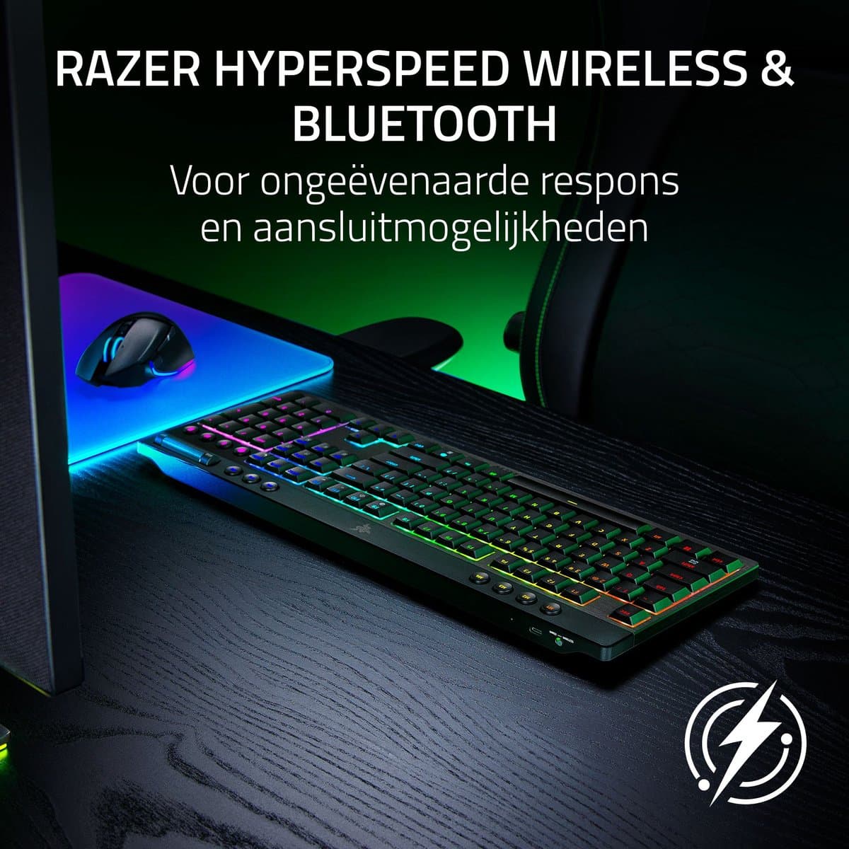 Razer BlackWidow V4 - Draadloos Gaming Toetsenbord - Mechanische Yellow Switches - RGB - Qwerty thumbnail 5