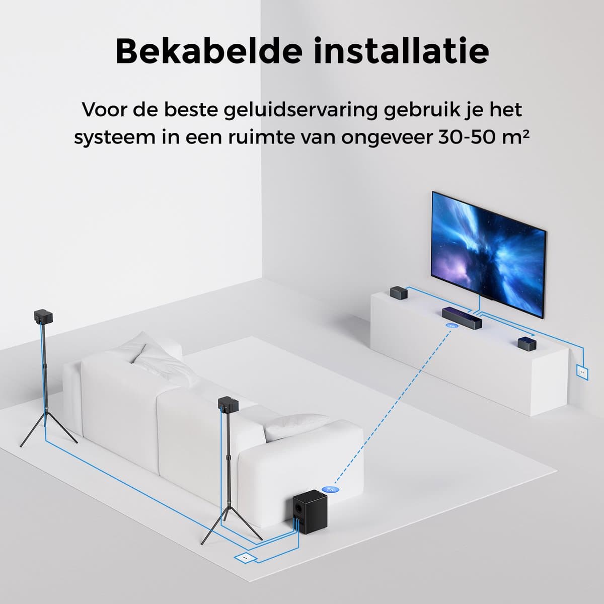ULTIMEA - 7.1 Soundbar met Dolby Atmos - Surround Sound System voor TV met draadloze subwoofer - Poseidon D80 Boom thumbnail 8