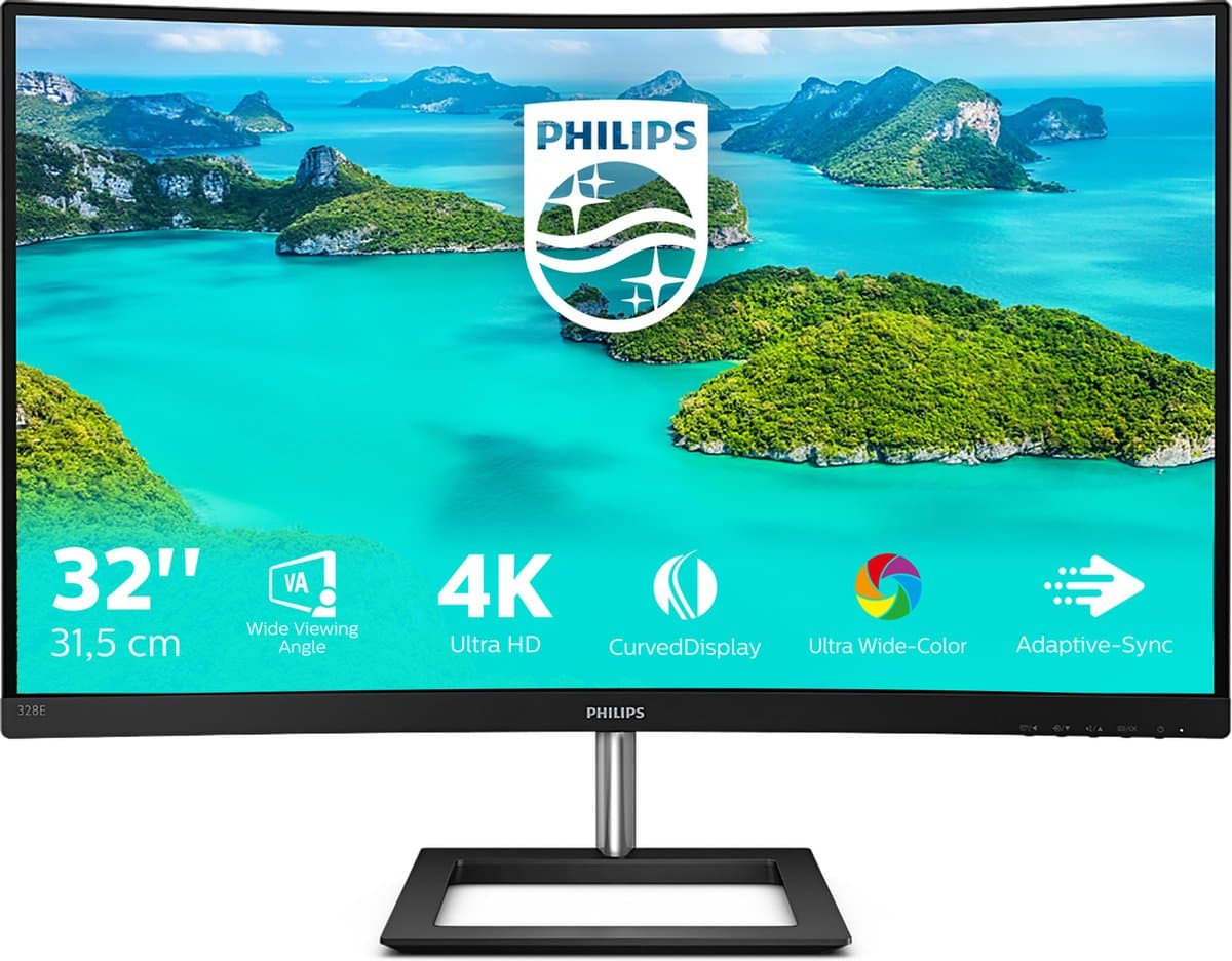 Philips 328E1C: 32 inch Curved 4K Monitor met VA-paneel thumbnail 6