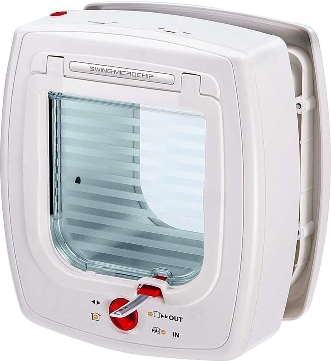 Kattenluik met Microchip - Chipherkenning - Kattenluik Chip - 23x16x25cm - Wit - afbeelding 1
