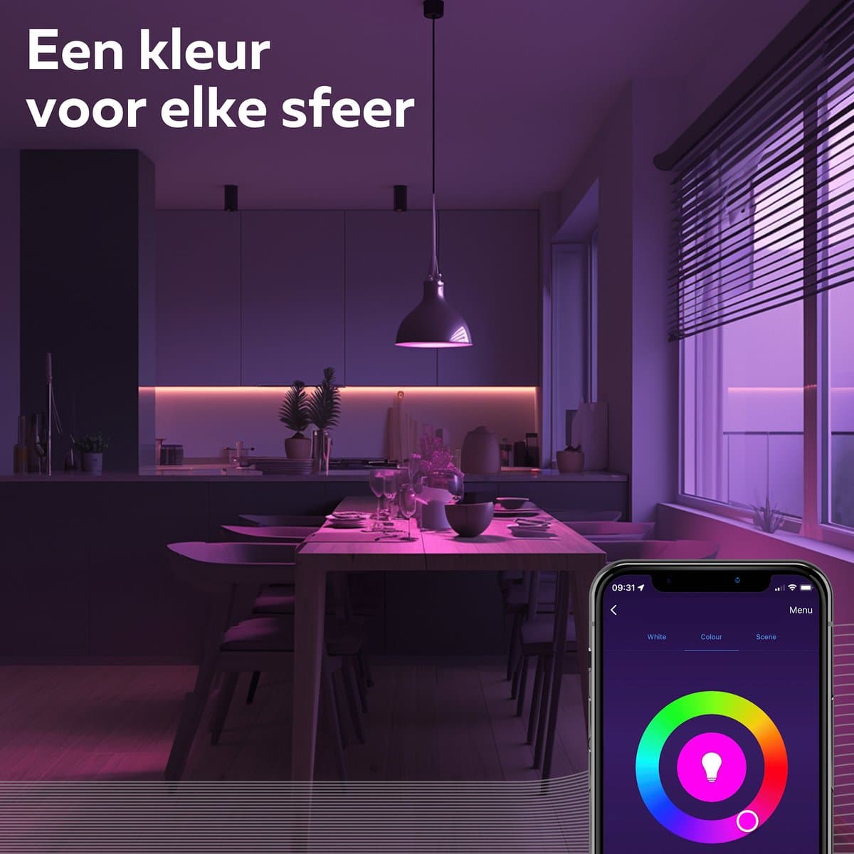 Calex Slimme Lamp - Wifi LED Verlichting - E14 - Smart Lichtbron - Dimbaar - RGB en Warm Wit licht - 4.9W thumbnail 3