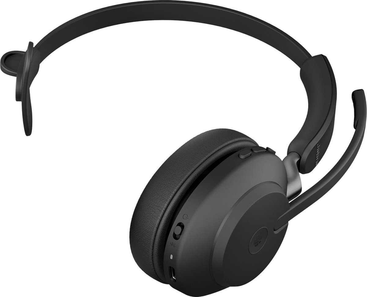 Jabra Evolve2 65  MS Mono + Stand - Bluetooth Headset - met standaard - op oor - omkeerbaar - Bluetooth - draadloos thumbnail 4