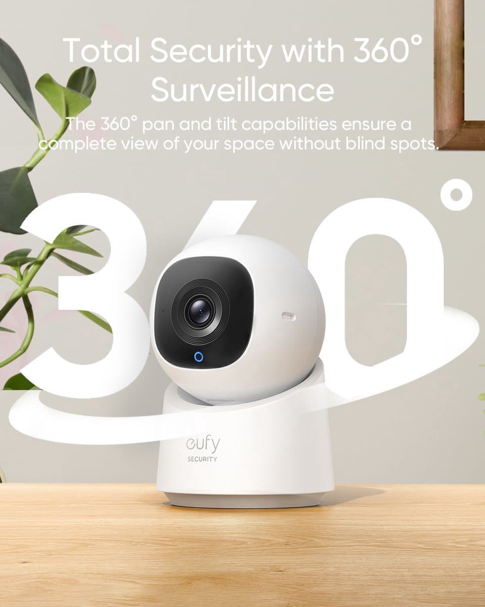 eufy Security C220 - Indoor camera 2-Pack, 2K & 360° PTZ thumbnail 5