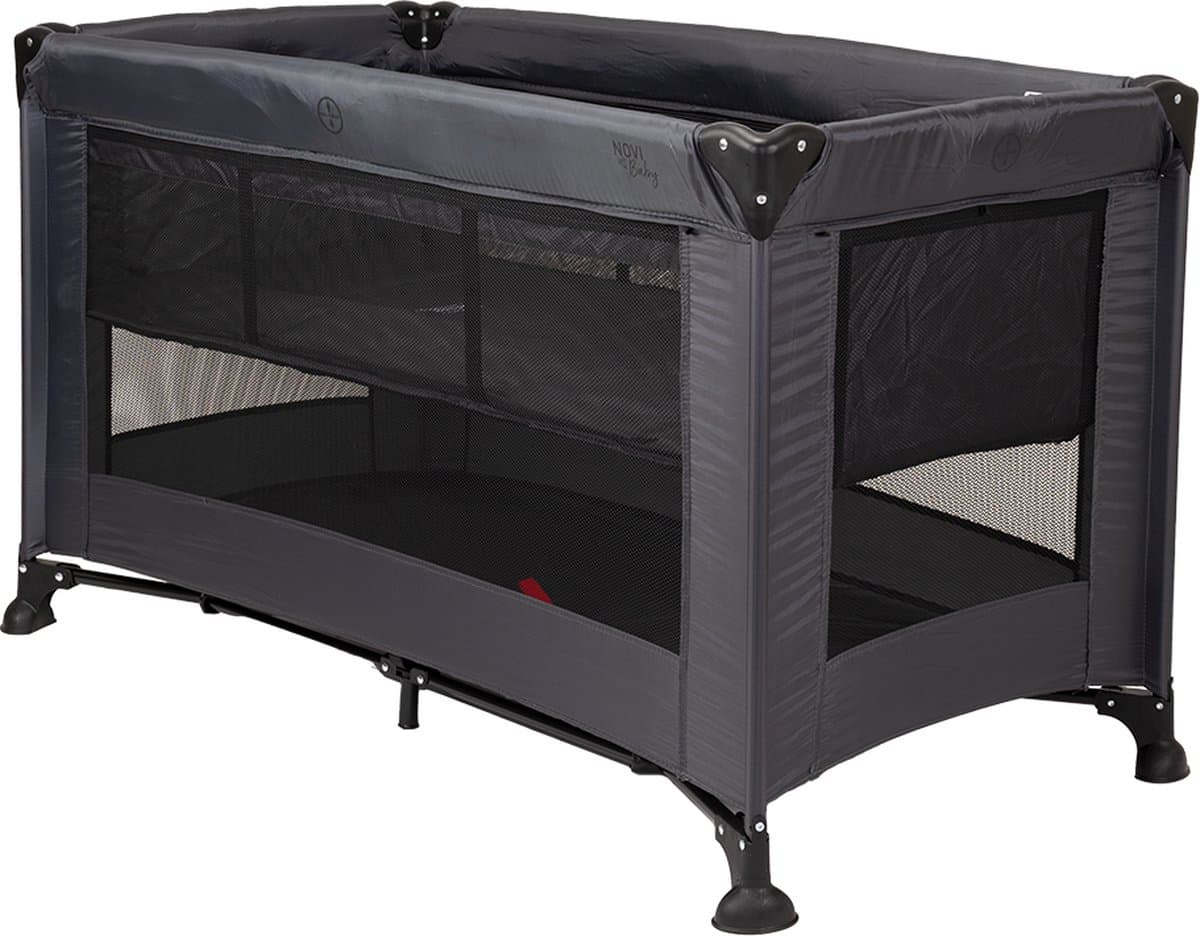 Novi Baby Kiki Luxe - Campingbed - Donker Grijs - reisbed - Inclusief transporttas - Inclusief verschoonblad - Inclusief bodemverhoger thumbnail 3