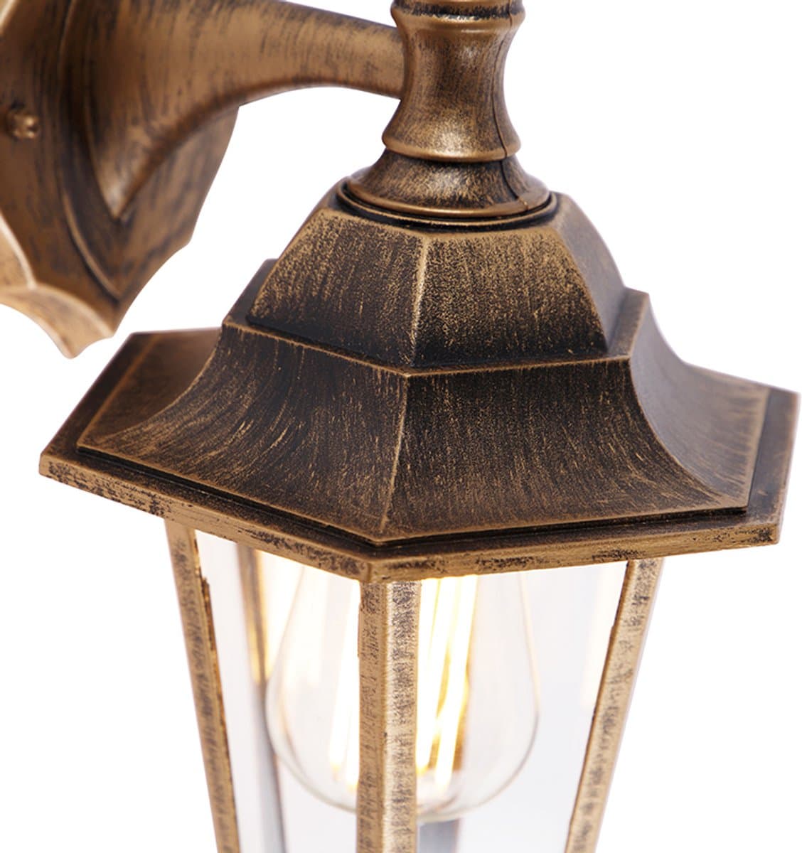 QAZQA new haven - Klassieke Wandlamp voor buiten - 1 lichts - D 21.2 cm - Goud/messing - Buitenverlichting thumbnail 5