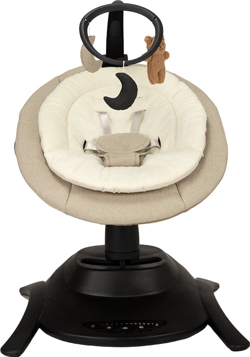 Novi at Home Stardust 2-in-1 Babyswing en Wieg - 12 melodieën en 2 natuurgeluiden - Sand Melange - tot 9 kg thumbnail 8