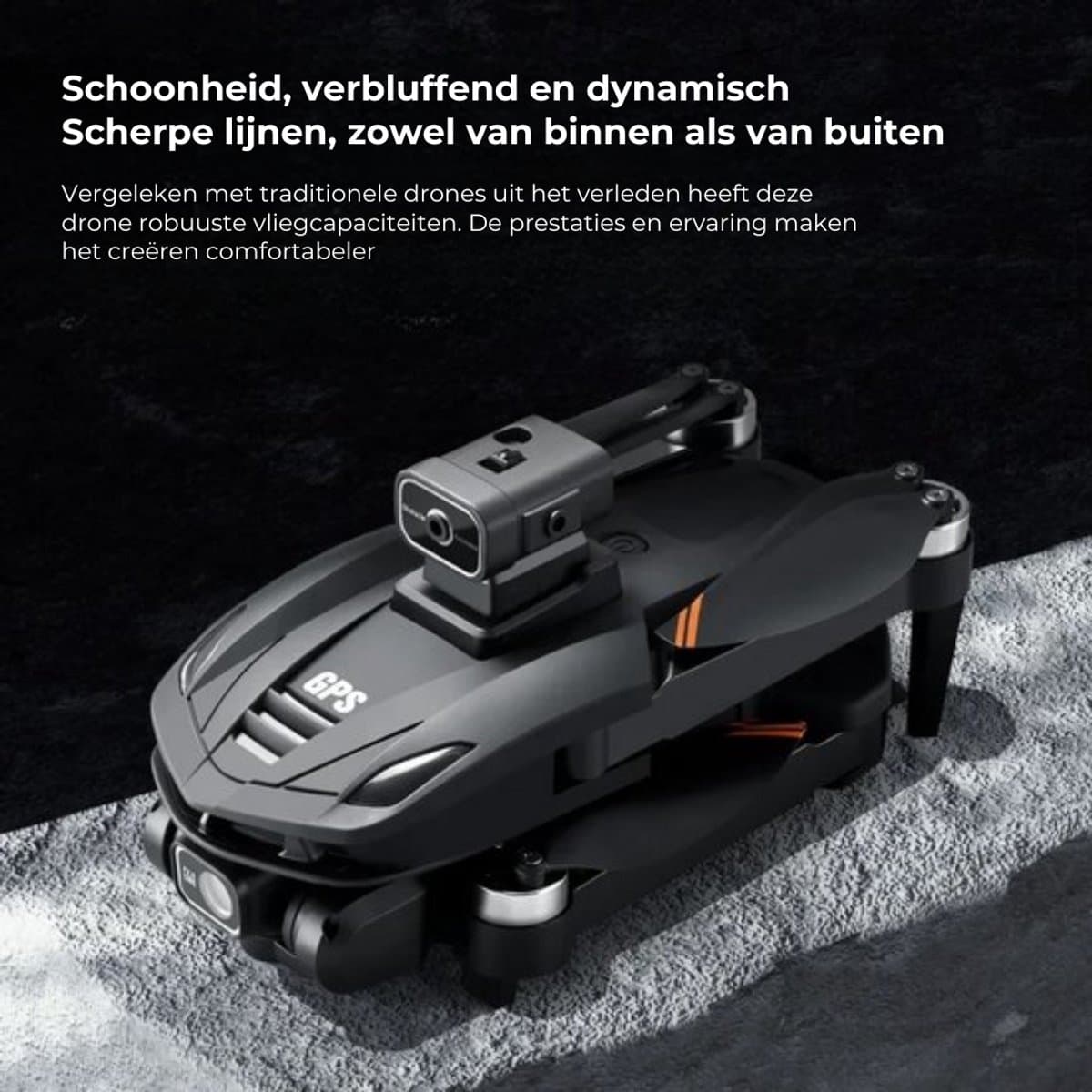 semi- professionele Drone - V168 - 5g - met GPS - HD luchtfotografie - met dual camera - 25 min. vliegtijd - 1km bereik - 5GHz - wifi FPV - 1 click return - GPS - 1 batterij thumbnail 7