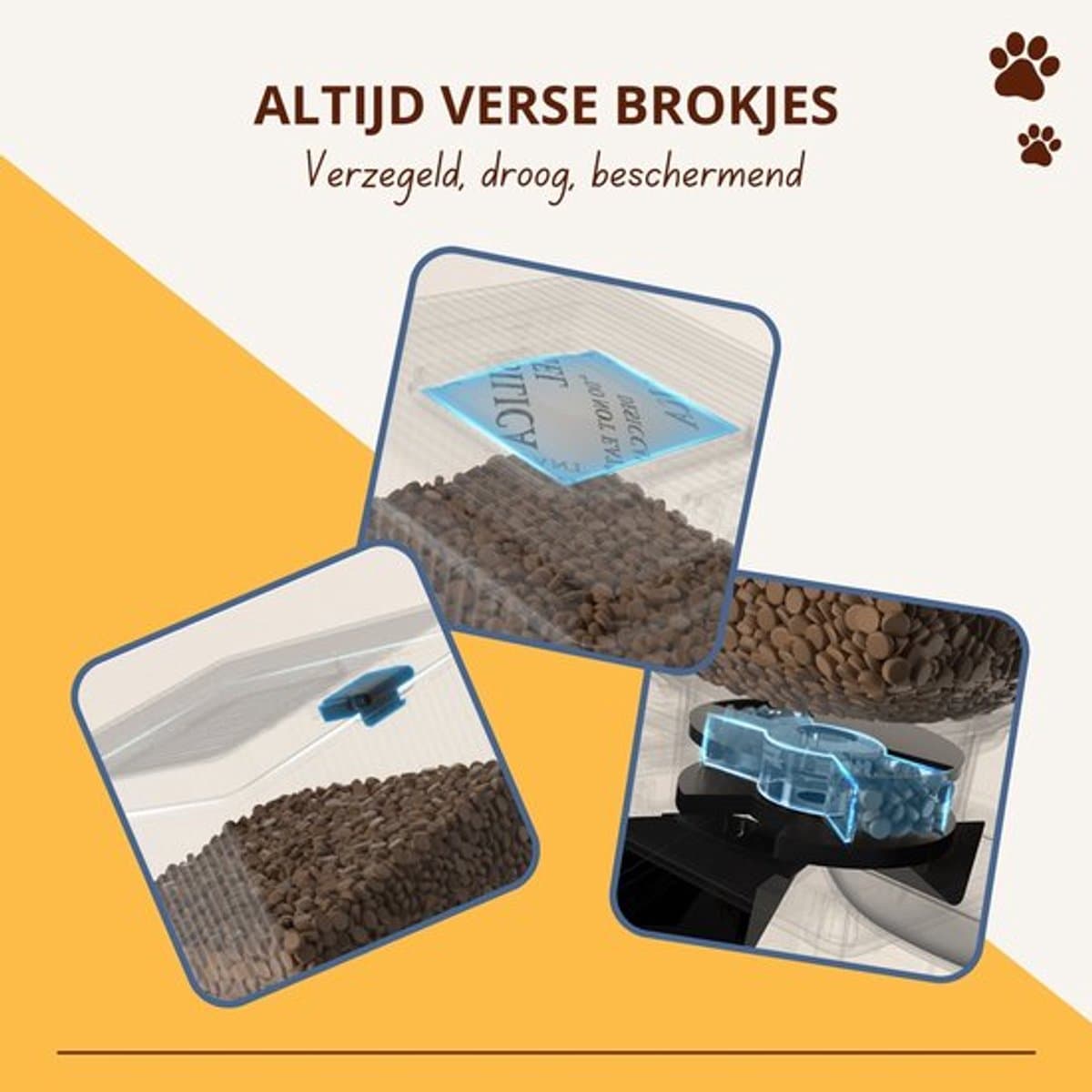 Oneisall Automatische Voerbak - PFD-001 - Voerbakken - Zwart - Voerautomaat dispenser - Kat en hond thumbnail 2