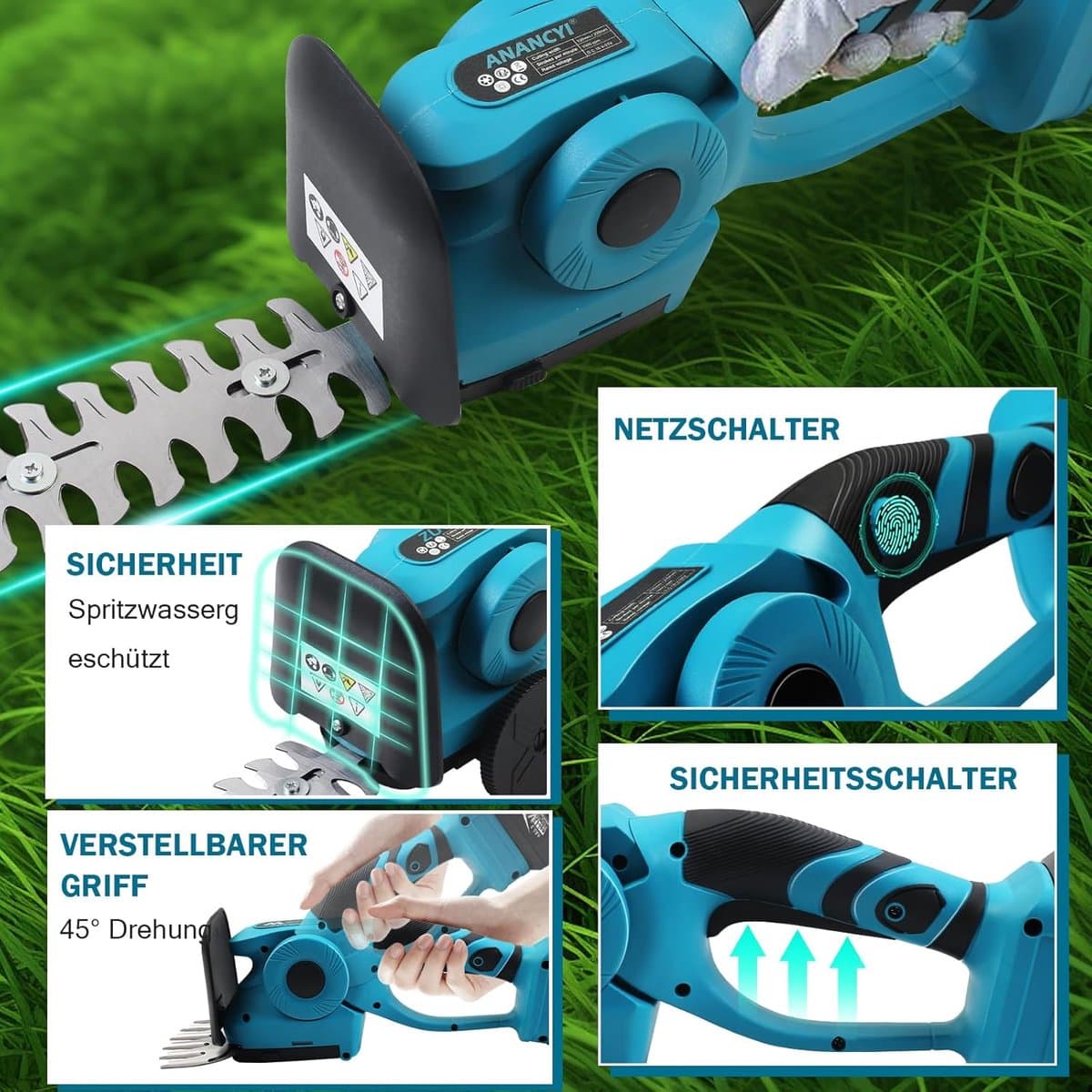 Buxusschaar met Accu - Heggenschaar - Mini Kettingzaag thumbnail 2