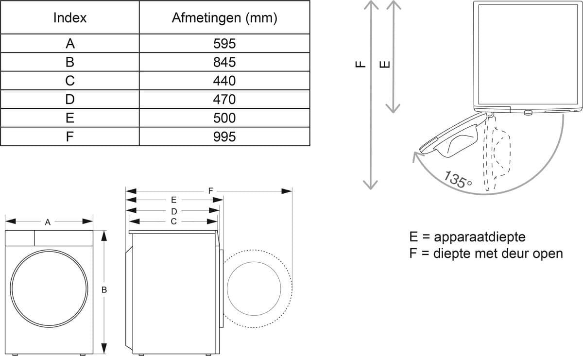 Hisense WF5I8043BWF 8 kg met WiFi en 47 cm diepte thumbnail 8