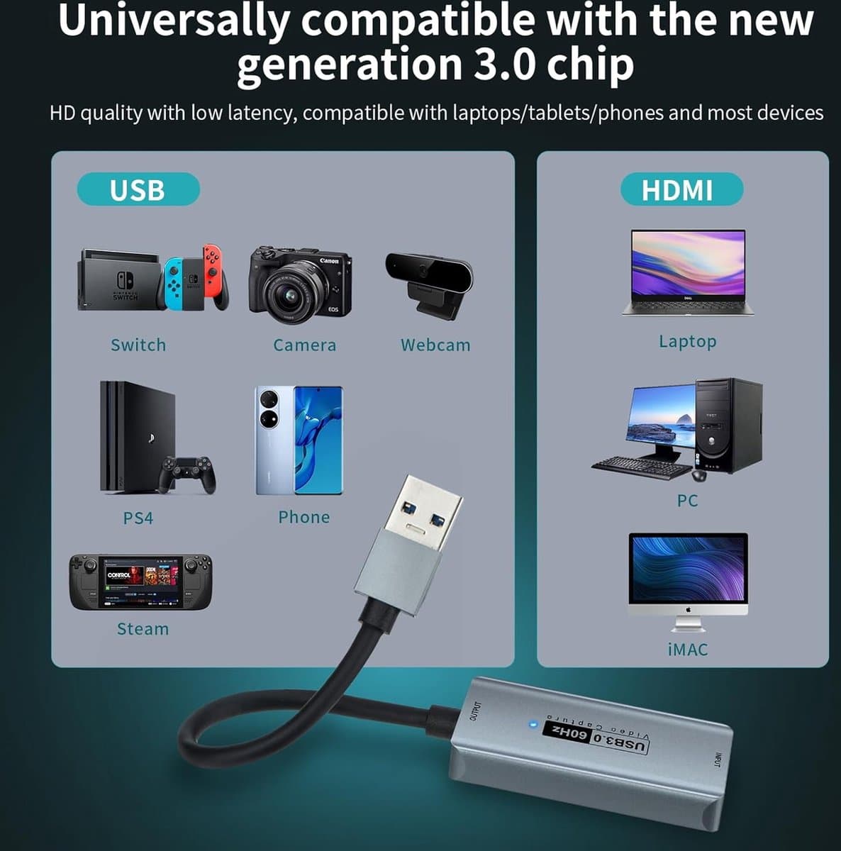 Lexium Capture card 4K - Game Capture Card - Video Grabber - Video Capture Card 4K thumbnail 6