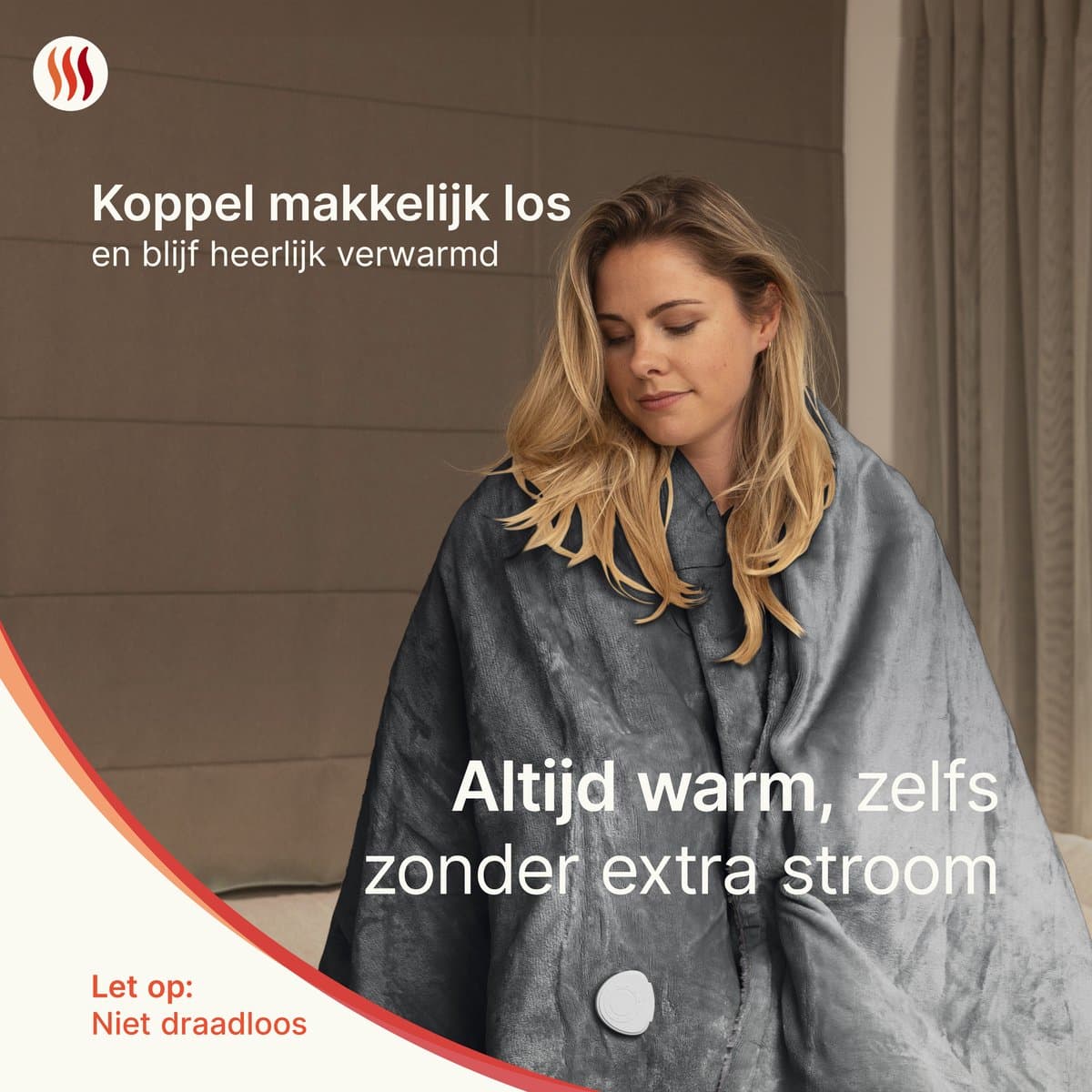 Seranova Elektrische Deken - Extra Warmtedraden - Premium Model - 160x120 cm - 1 Persoons Warmtedeken - Dubbelzijdig Fleece Sherpa - Antraciet thumbnail 7