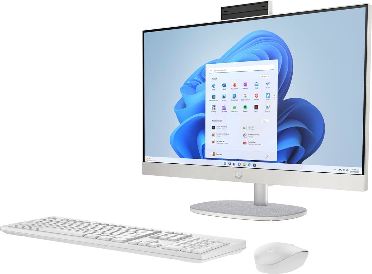 HP 24-cr1055nd Intel Core Ultra 5 125U 60,5 cm (23.8") 1920 x 1080 Pixels Alles-in-één-pc 16 GB DDR5-SDRAM 512 GB SSD Windows 11 Home Wi-Fi 6 (802.11ax) AI PC Wit thumbnail 5