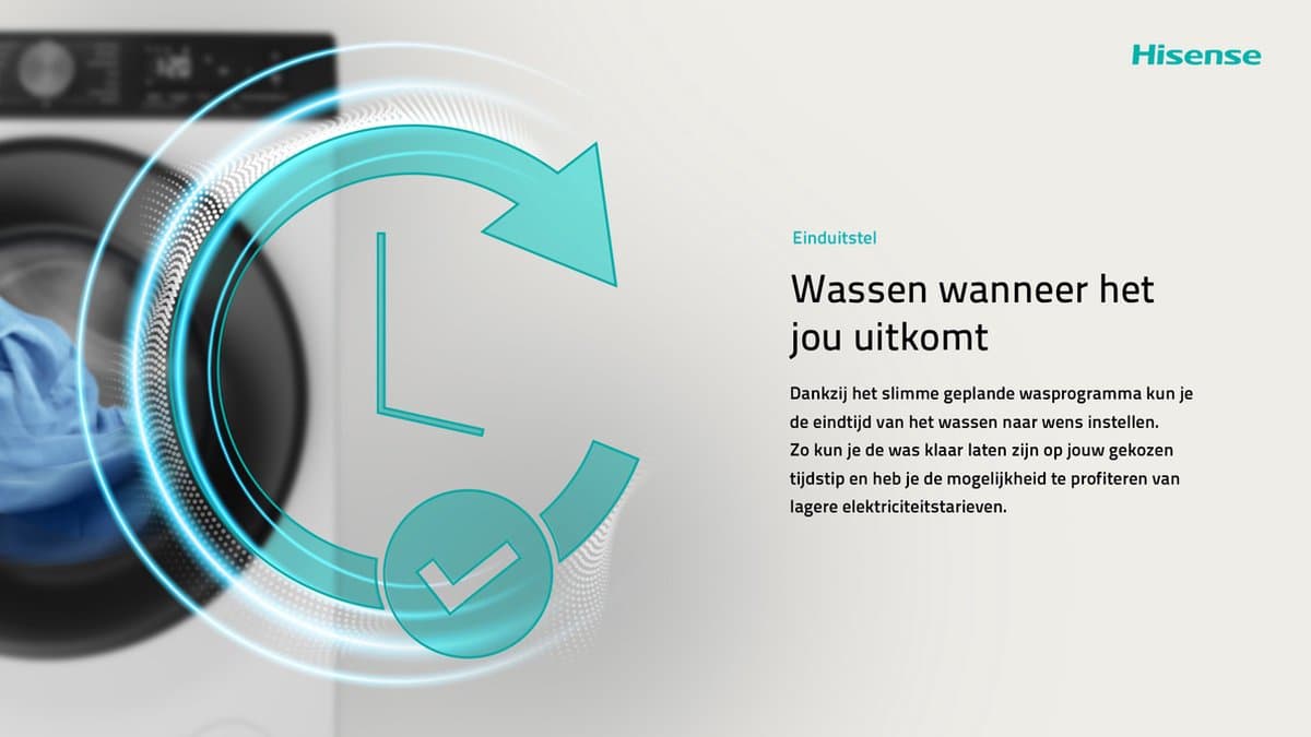 Hisense WF3S9043BW3 9 kg met ConnectLife thumbnail 7