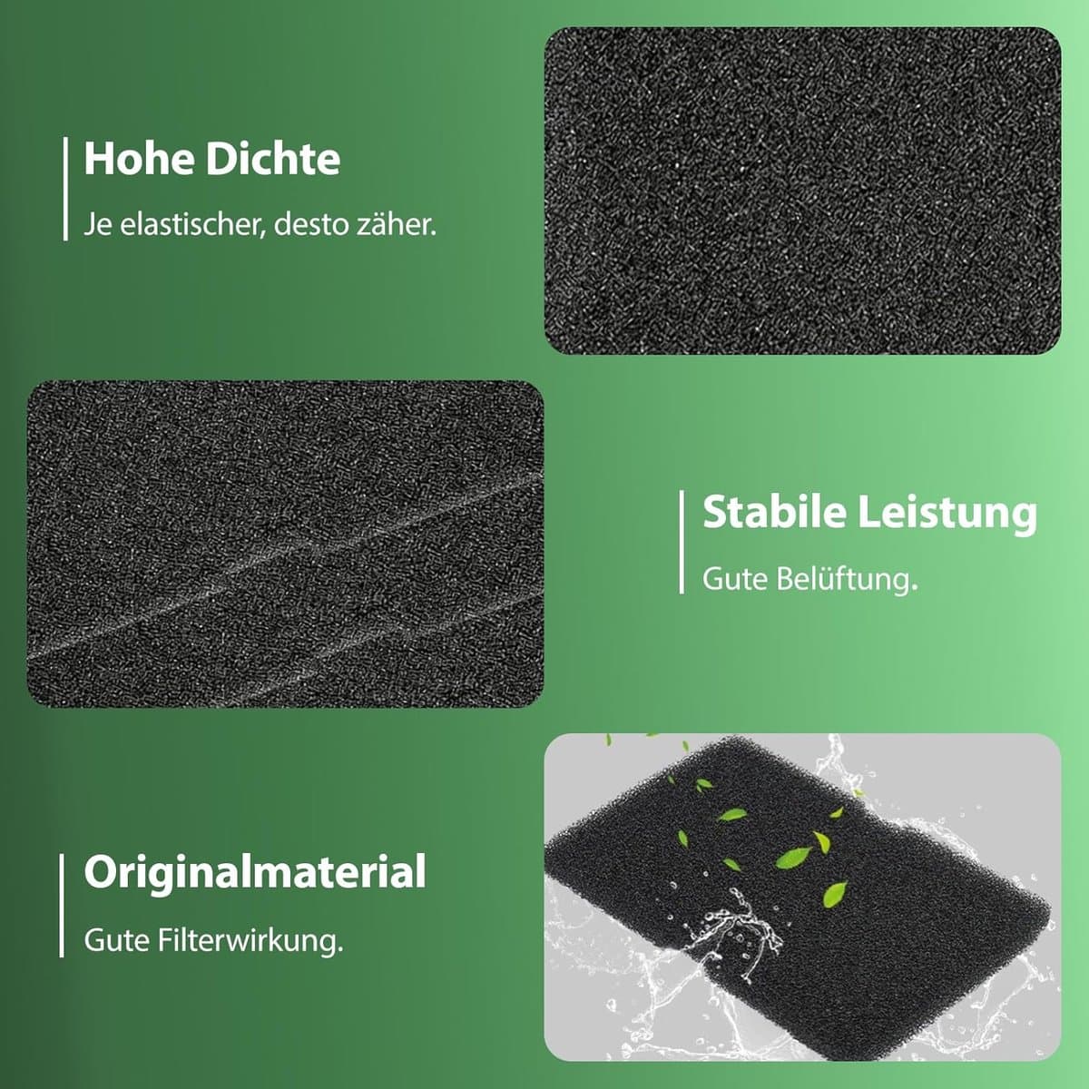 SnelShoppen - 6 Stuks Droogfilters voor Wasdroger, 240 x 155 x 10 mm, Schuimstoffilter, Sponsfilter, Filtermat voor Warmtepomp Droger thumbnail 2