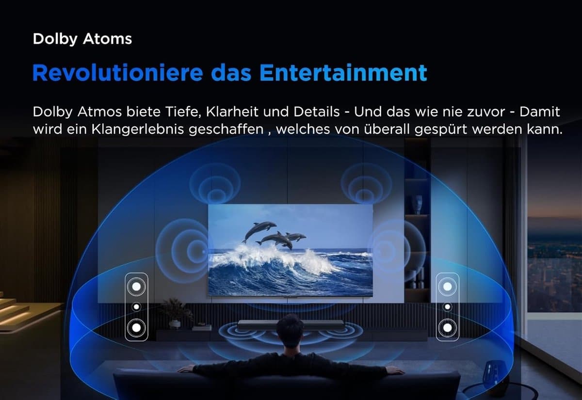 Soundbar - Home audio - Film avond - Dolby Atmos - 2.0 kanalen - Donker titanium thumbnail 3