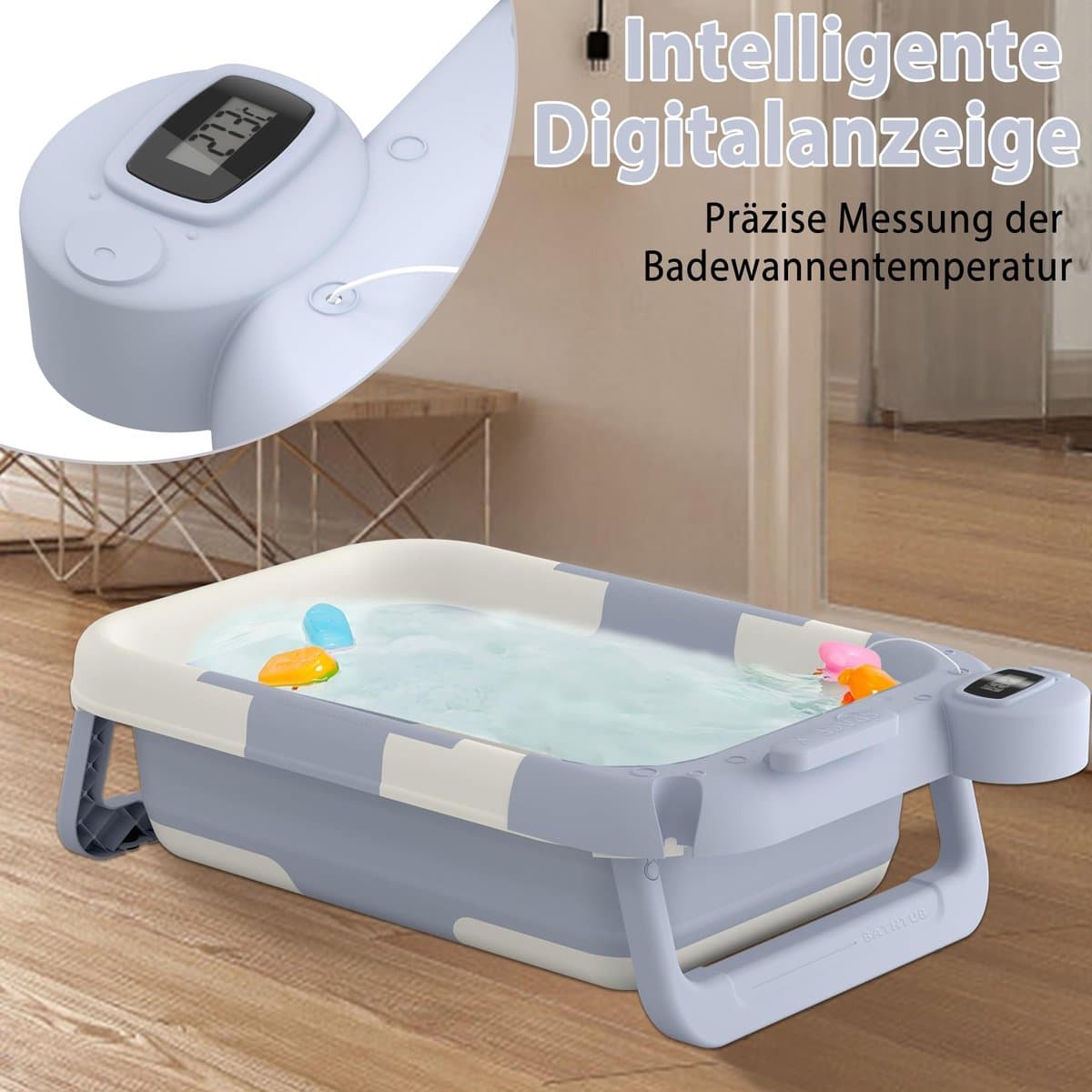 Dailygoods- Babybadkuip Opvouwbaar - Antislip Badkussen - Draagbaar - BPA-vrij - Veilig Gebruik - Ergonomisch Ontwerp - Babybadje thumbnail 3