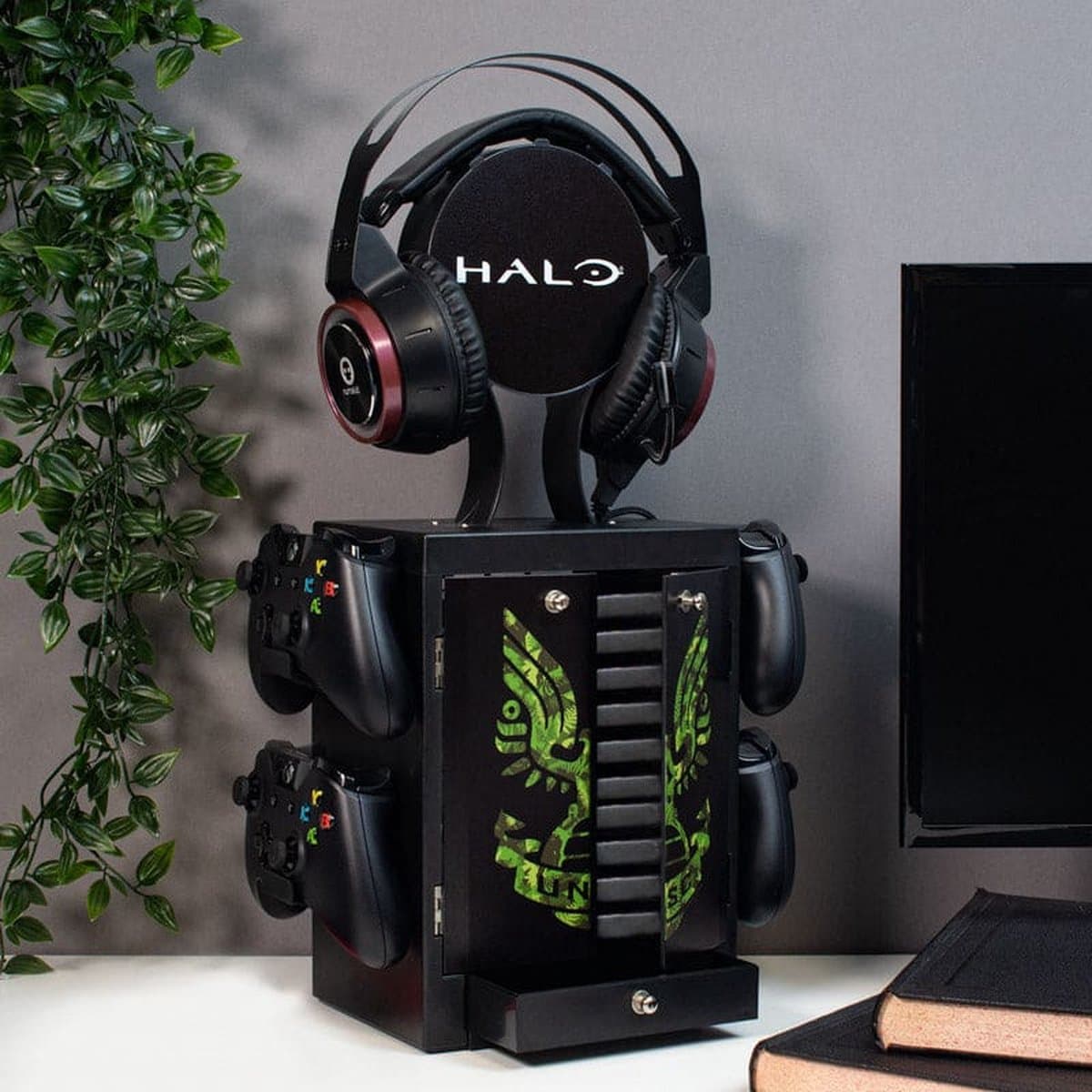 Numskull - Halo - UNSC Logo Officieel Luxe Opbergtoren voor 4 Controllers - 10 Games - Koptelefoon thumbnail 3