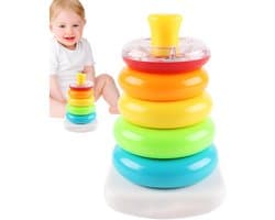 Productfoto van Stapelringen Baby Speelgoed - Kleuren Stapelblokken