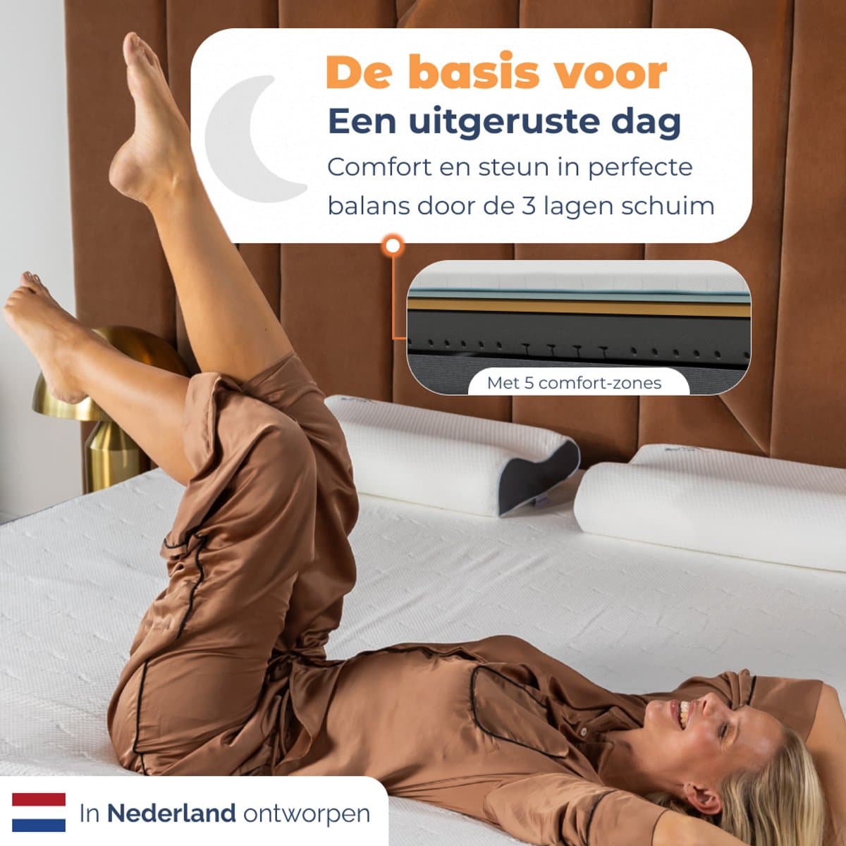 Best Life Matras 80x200 cm - Traagschuim & Koudschuim Matras - Aanpasbaar - Tencel - 18 CM - 3 Lagen - Eenpersoons thumbnail 5