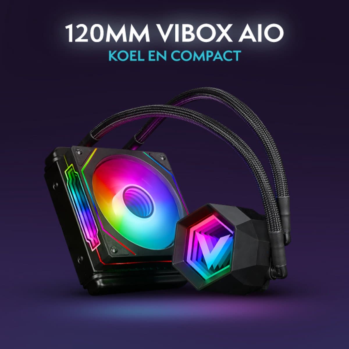 Vibox Gaming PC - Ryzen 7 5700X - RTX 5070 Ti - 32GB RAM - 1TB NVMe SSD - Windows 11 - WiFi 6 + Bluetooth 5.4 - Waterkoeling thumbnail 3