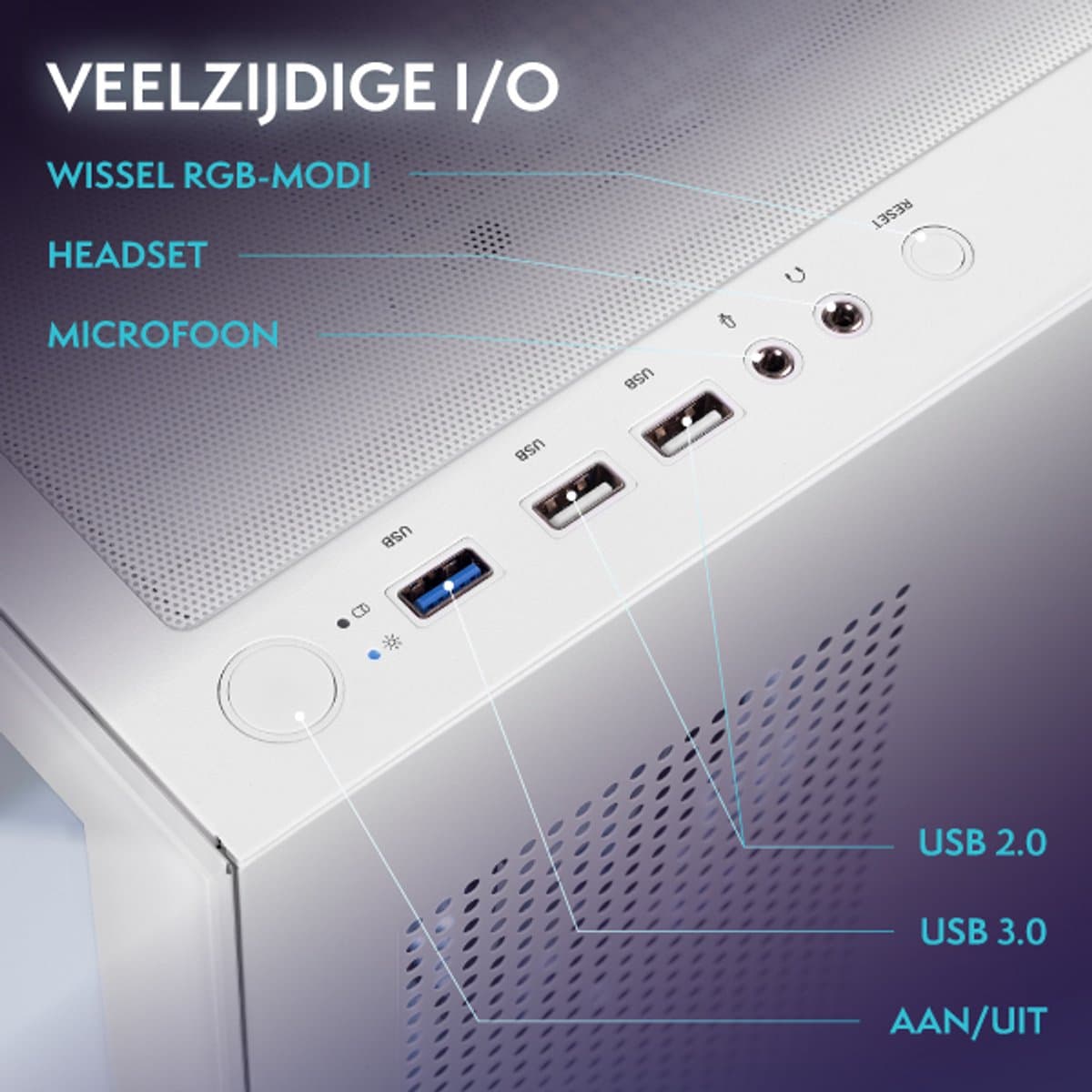 Vibox Gaming PC Set - Ryzen 3 3200G - Onboard Videokaart - 16GB RAM - 480GB SSD - Windows 11 - WiFi 6 + Bluetooth 5.4 - 22" Monitor + Accessoires thumbnail 7