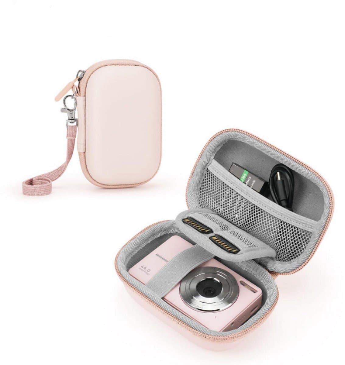 Digitale cameratas - Cameratassen - 10 x 7 x 4 cm - Multifunctionele - eschermende harde tas - Draagbaar Fototoestel Tasje - Camera fototas - Schokbestendig - Lichtgewicht en Waterafstotend - Dubbele opslaglaag