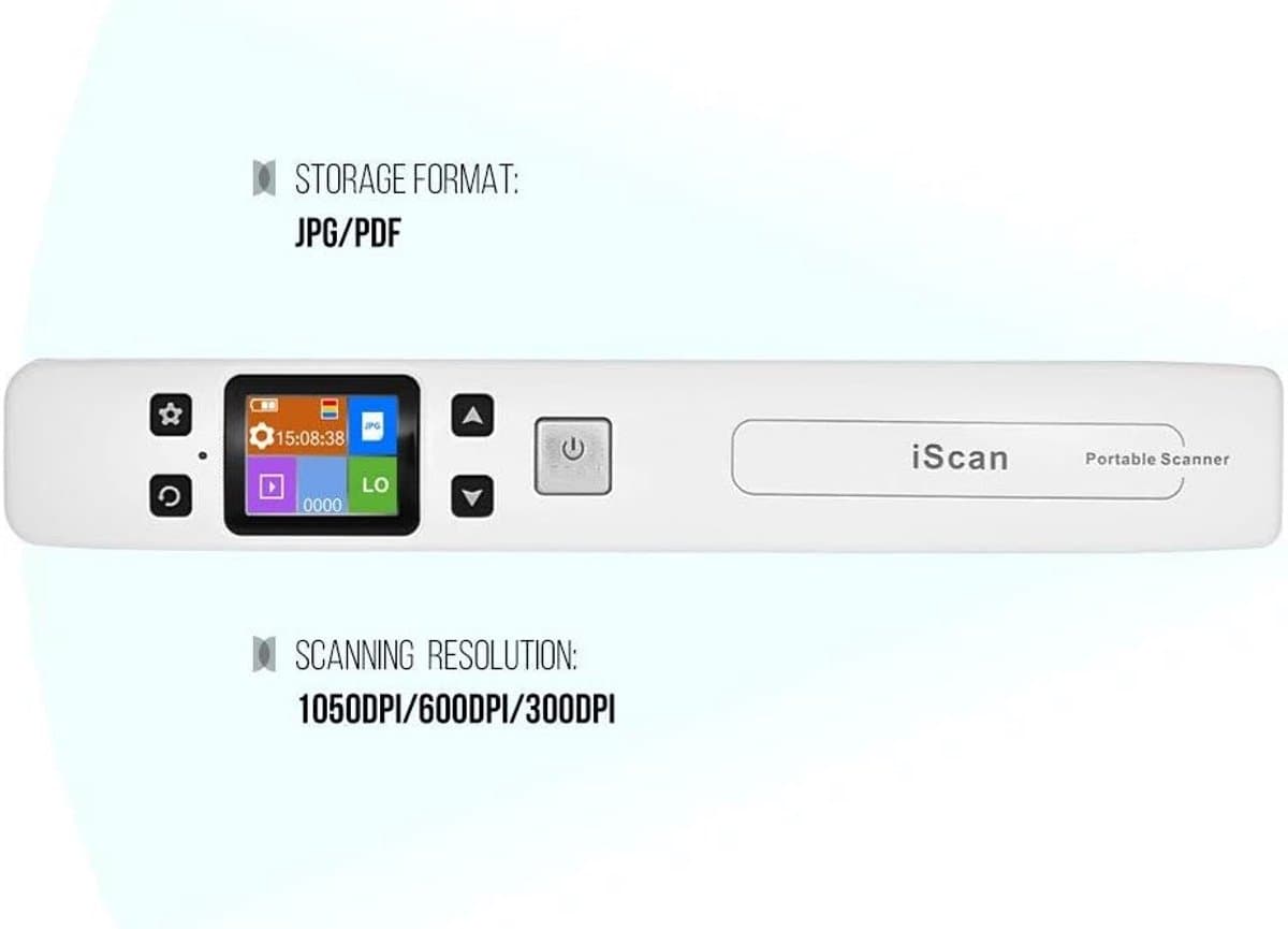 Draadloze Documentenscanner - Wifi Scanner Mobiel - Documenten Scannen - 1050 DPI Resolutie - A4 formaat - Zwart thumbnail 4