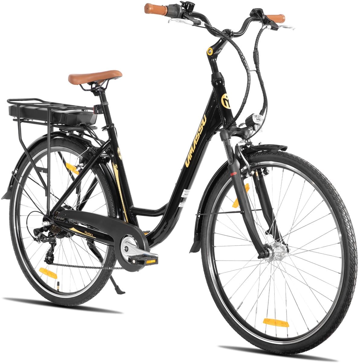 HILAND Montura Elektrische Stadsfiets 28 inch - E-bike Commuter Unisex - 250W Motor - 36V 10.4Ah Accu - 7 Versnellingen - Aluminium Frame thumbnail 6
