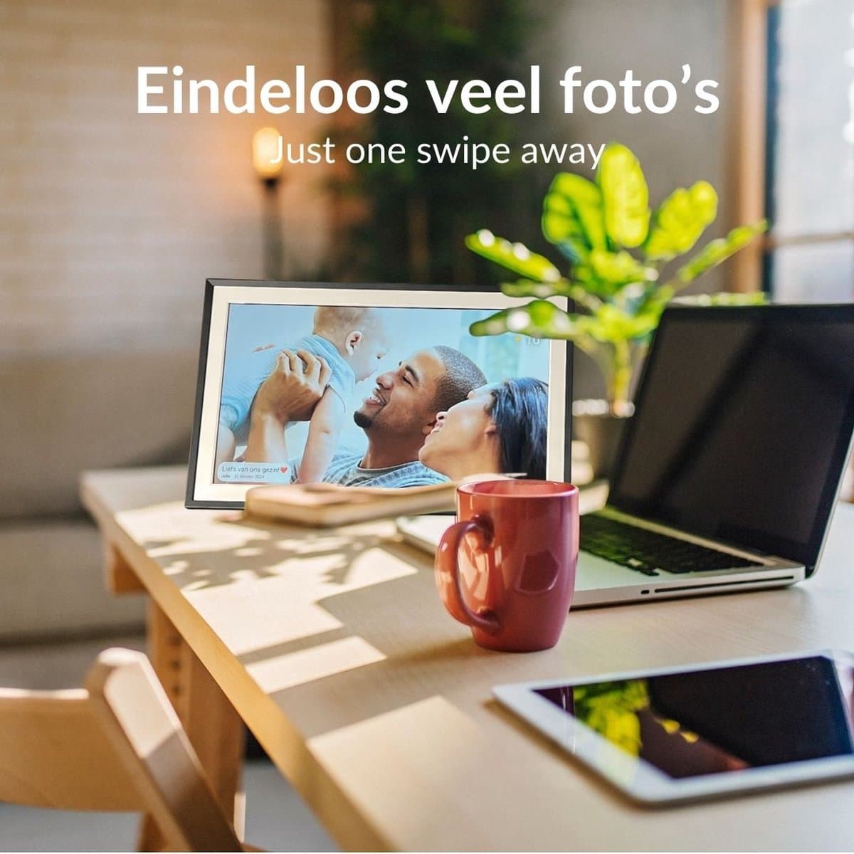 UMBRION digitale fotolijst - frameo - digitale fotolijst met wifi - digitaal fotolijstje - 15.6 inch - 32 GB - frameo digitale fotolijst - digitale fotokader - digitale fotolijsten thumbnail 7