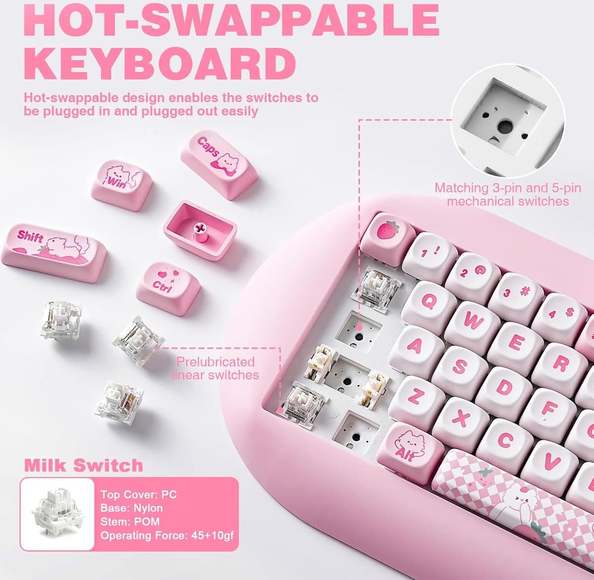 Lexium Mechanisch Toetsenbord - Gaming Toetsenbord - Mechanical Keyboard thumbnail 7