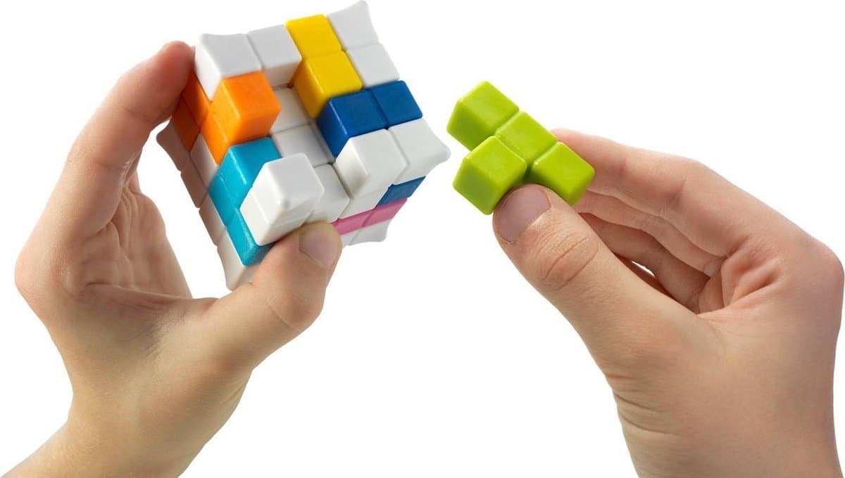 SmartGames Plug & Play Puzzler: compacte friemelkubus met 48 opdrachten thumbnail 2