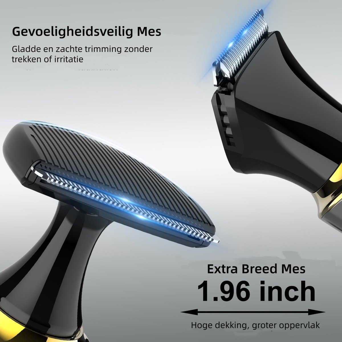 HATTEKER 4-in-1 Lichaamstrimmer Set - Rugtrimmer, Baardtrimmer, Neus-/Oortrimmer & Precisietrimmer - LED Display - Verbeterde thumbnail 5